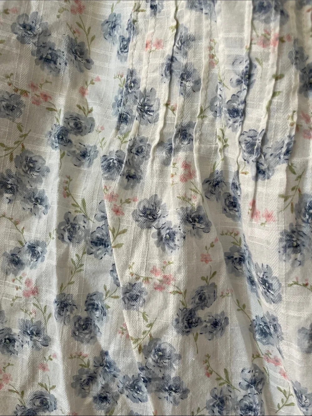 Lauren Ralph Lauren Cream Blouse with Blue and Pink Floral Print - Picture 5 of 6